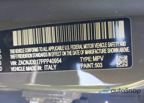 2023 Jeep Renegade Upland 4X4 z USA, uszkodzony, nr VIN ZACNJDB17PPP40954